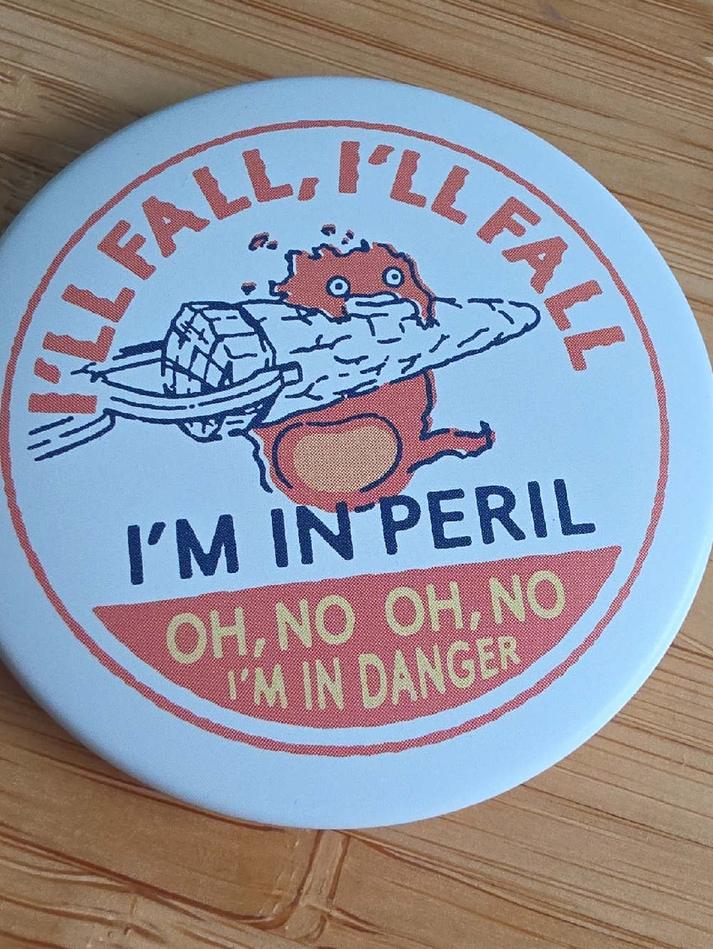 Studio Ghibli Howl's Moving Castle Calcifer 'I'm In Peril' pin